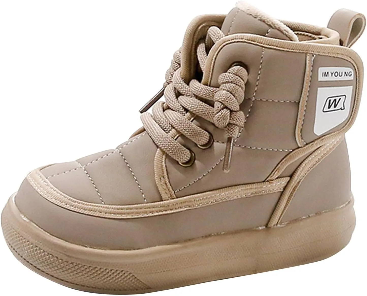 Boys Girls Winter Cozy Snow Boots Little/Big Kids Thicken Warm Non-slip Lightweight Outdoor Walking Hiking Shoes