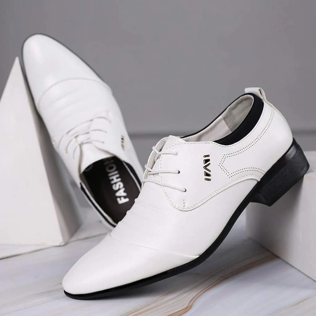 Casual Male Leather Men Shoe Wedding Suit Business Shoes Comfortable Lace Shoes Men's Leather Shoes Shoes Men Work