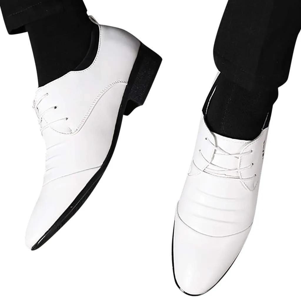 Casual Male Leather Men Shoe Wedding Suit Business Shoes Comfortable Lace Shoes Men's Leather Shoes Shoes Men Work