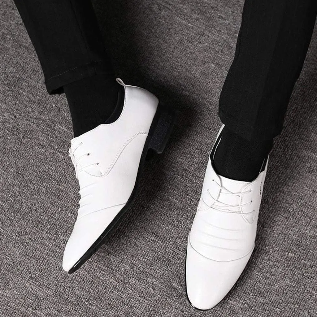Casual Male Leather Men Shoe Wedding Suit Business Shoes Comfortable Lace Shoes Men's Leather Shoes Shoes Men Work