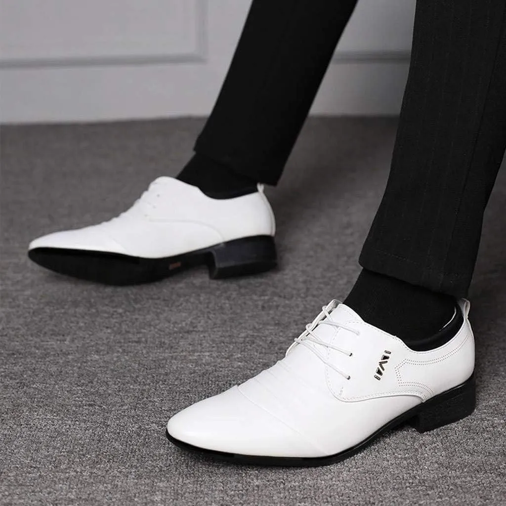 Casual Male Leather Men Shoe Wedding Suit Business Shoes Comfortable Lace Shoes Men's Leather Shoes Shoes Men Work