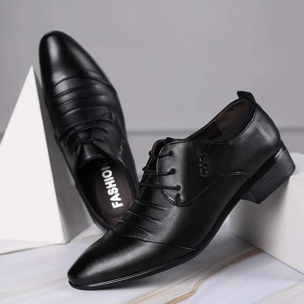 Casual Male Leather Men Shoe Wedding Suit Business Shoes Comfortable Lace Shoes Men's Leather Shoes Shoes Men Work