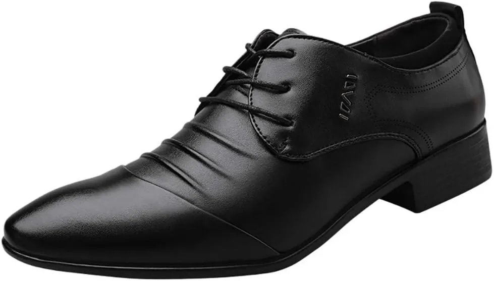 Casual Male Leather Men Shoe Wedding Suit Business Shoes Comfortable Lace Shoes Men's Leather Shoes Shoes Men Work