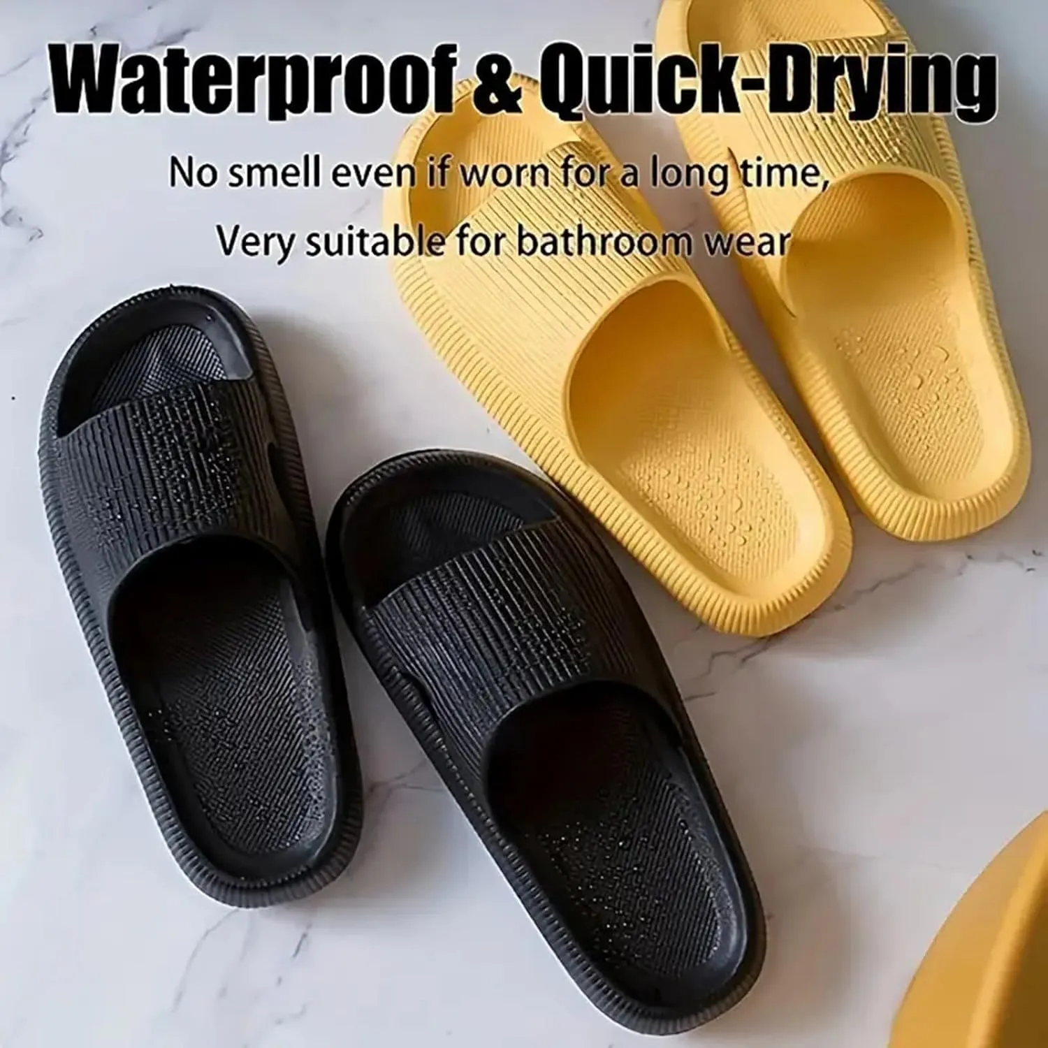 Cloud Slippers for Women and Men Pillow Slippers Super Soft Summer Lightweight Non-Slip Platform Sandals for Bathroom Indoor Outdoor Easy To Clean