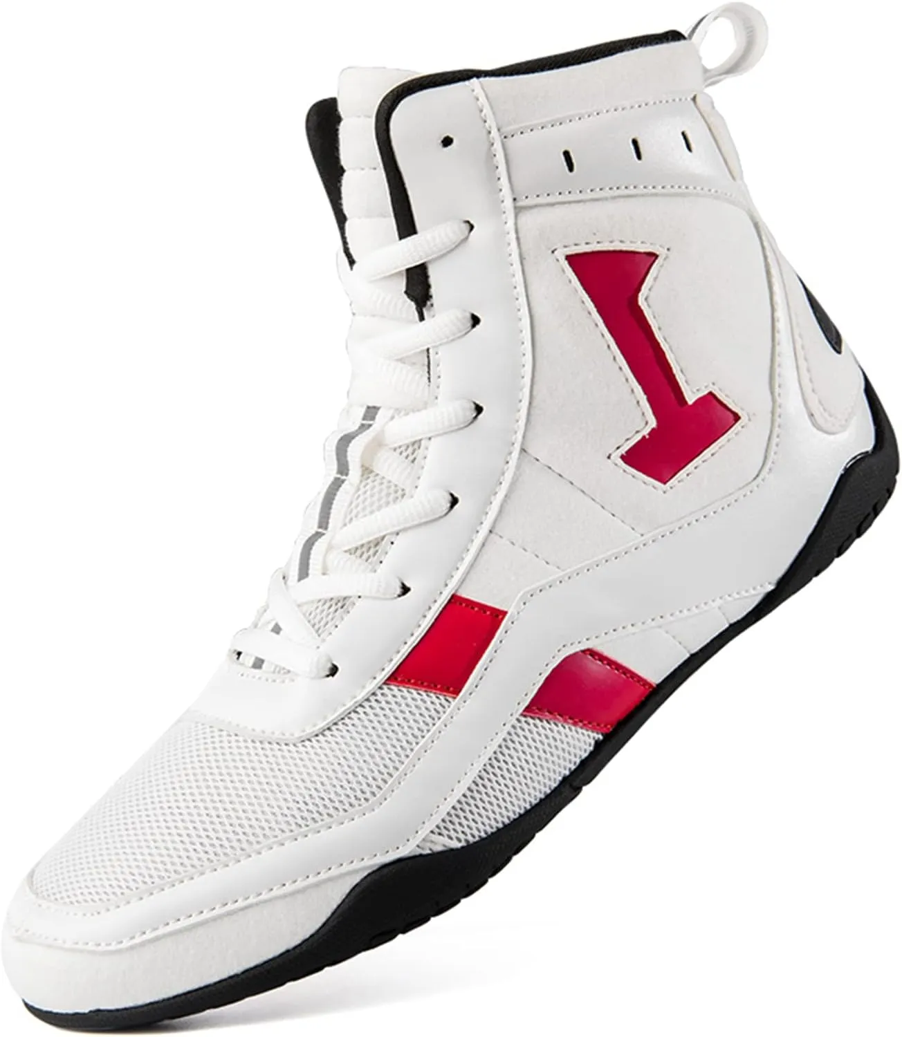 Cmadolrs Men's and Women's high top Wrestling Boxing Shoes Anti-Skid Fighting Training Competition Sports Shoes Sports Casual Shoes Gymnastics Boots