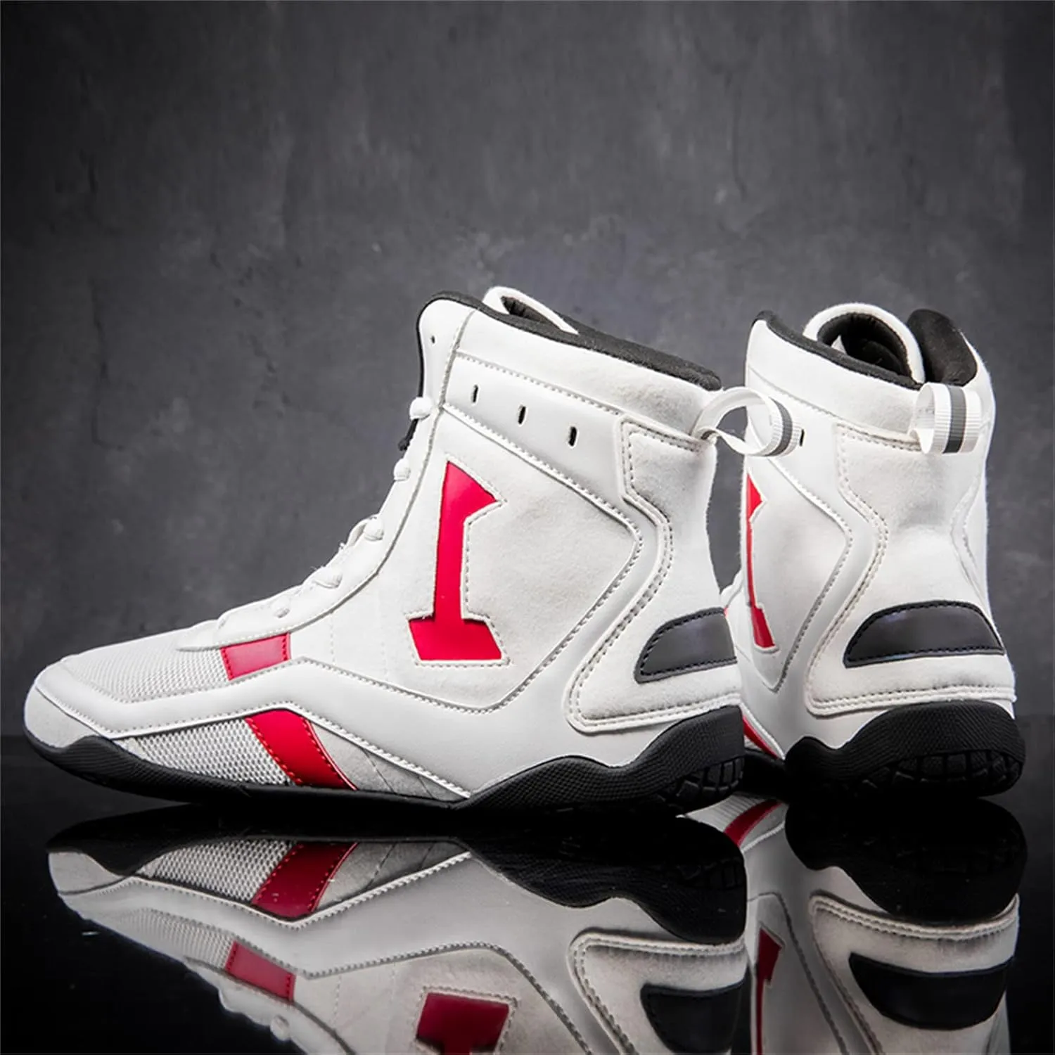 Cmadolrs Men's and Women's high top Wrestling Boxing Shoes Anti-Skid Fighting Training Competition Sports Shoes Sports Casual Shoes Gymnastics Boots