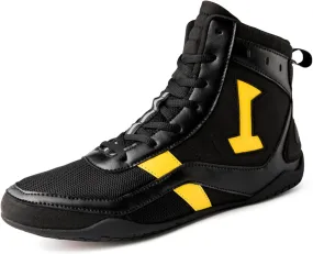 Cmadolrs Men's and Women's high top Wrestling Boxing Shoes Anti-Skid Fighting Training Competition Sports Shoes Sports Casual Shoes Gymnastics Boots