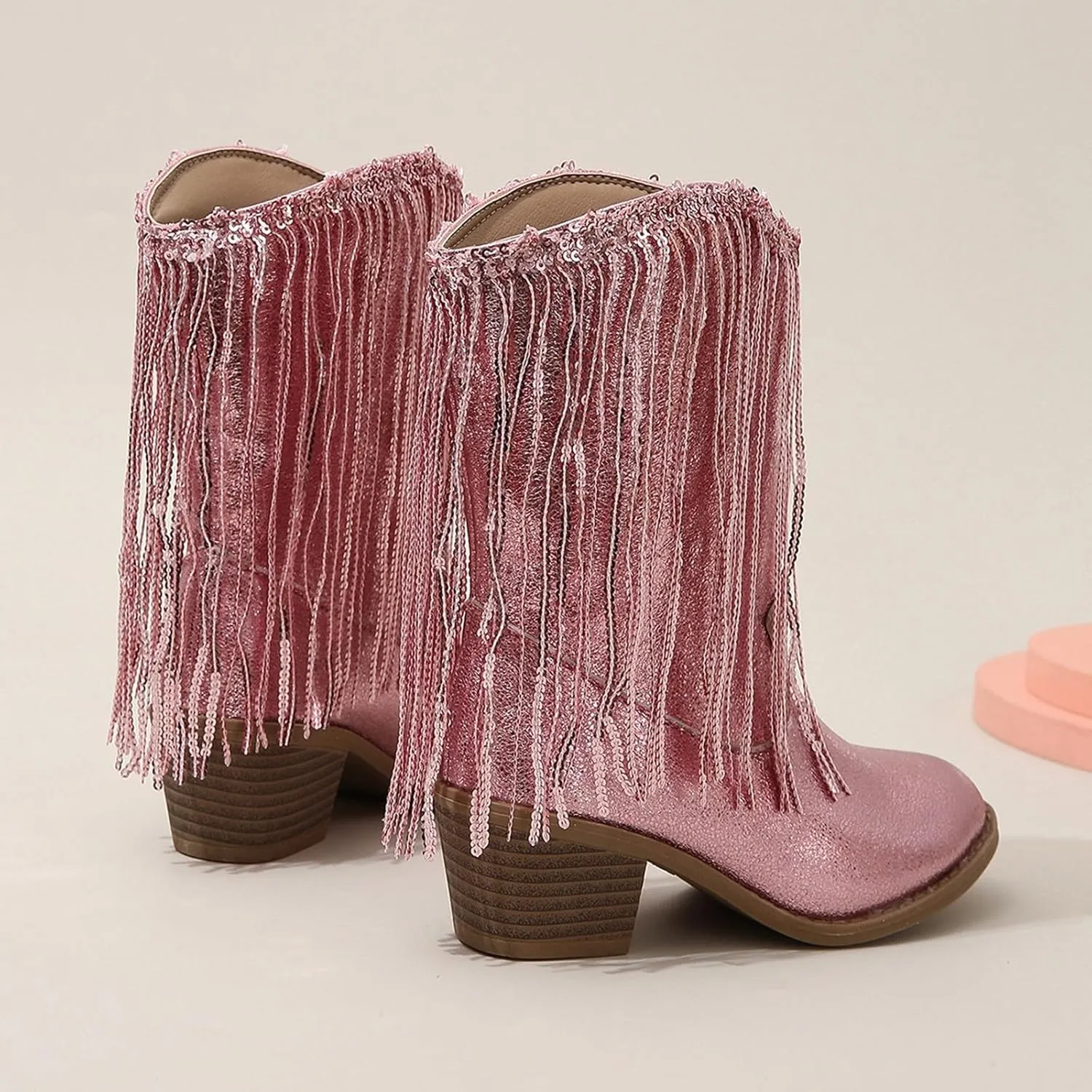 Cowboy Tassel Boots With Side Zipper For Kids Baby Toddler Girls aterproof occasins Flat Shoes Outdoor Slip On Shoes