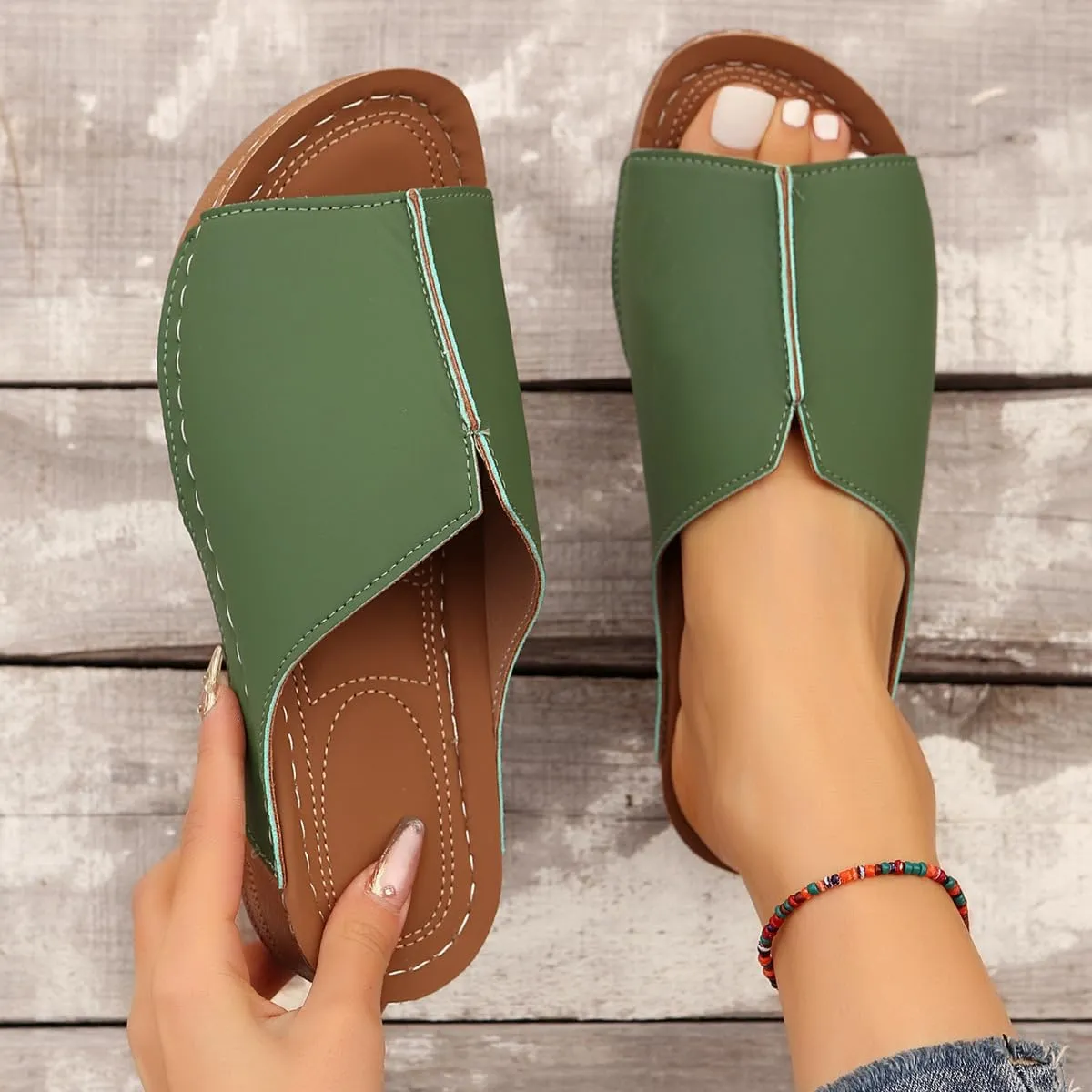 Damping Sole Upgradation Stretch Lightweight Sandals, Reef Platform Sandals Wedges Low Heel Rubber Arch Support Cushion Slip on Going Out Dressy Comfortable Black Slides Wedge Slippers