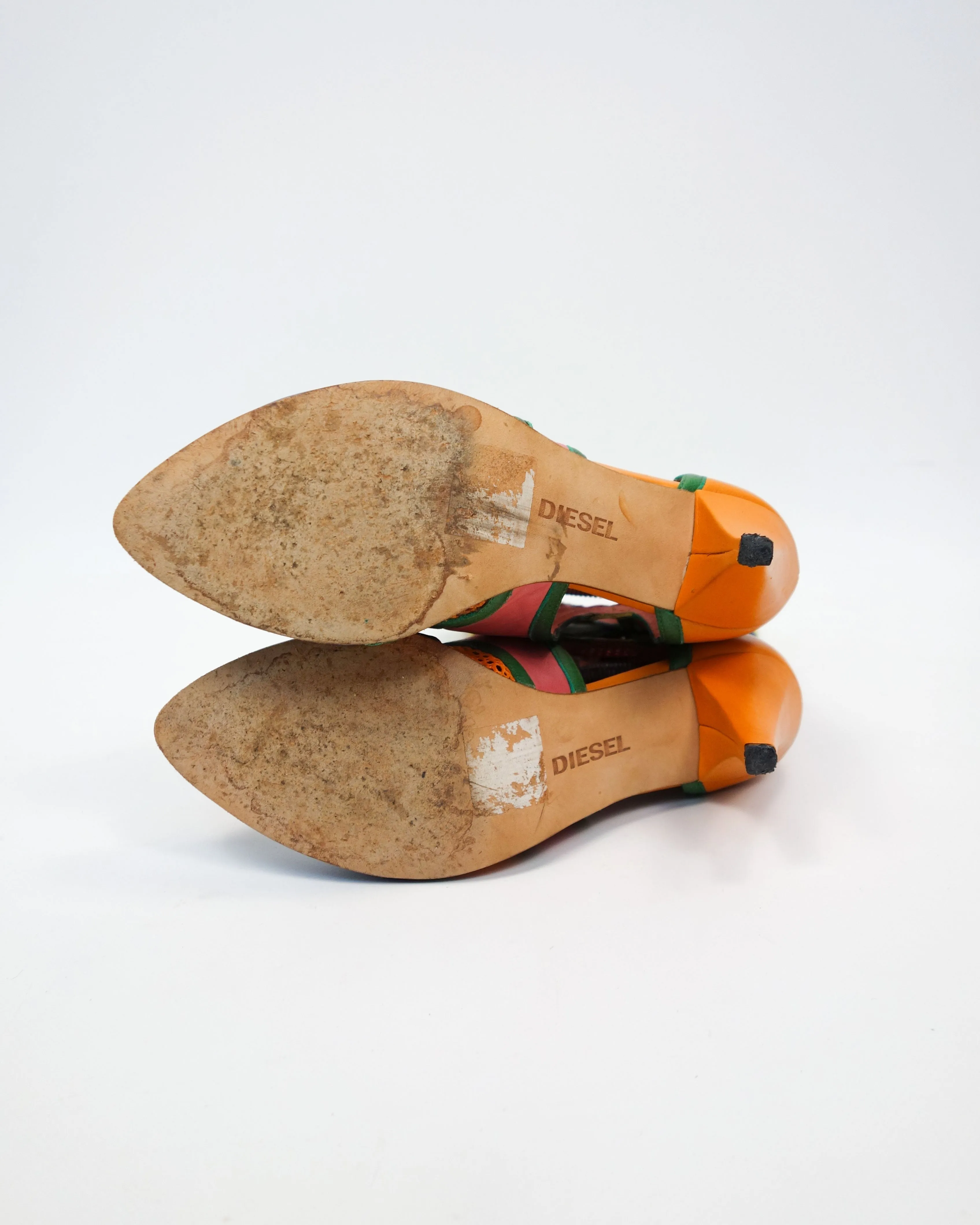 Vintage 1990s Multicolor Diesel High-Heeled Boots for Women