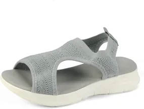 Eduavar Sandals Women Arch Support Open Toe Chunky Foam Slip on Slides Comfortable Lightweight Athletic Yoga Mat Sandals