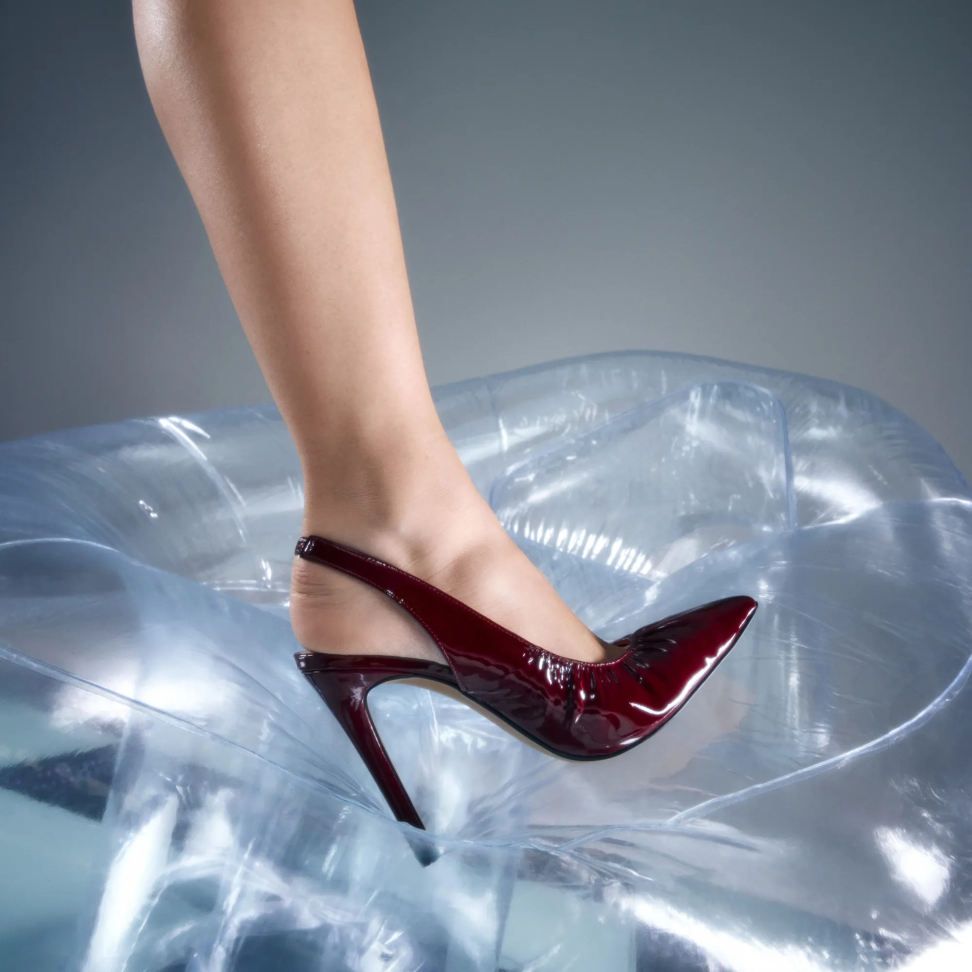 Elouise Pump Wine Patent Leather