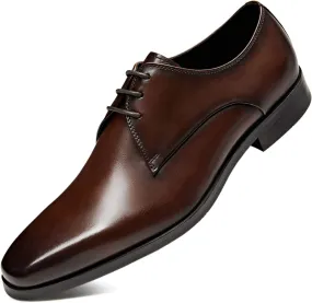 FRASOICUS Mens Oxford Shoes Genuine Leather Dress Shoes