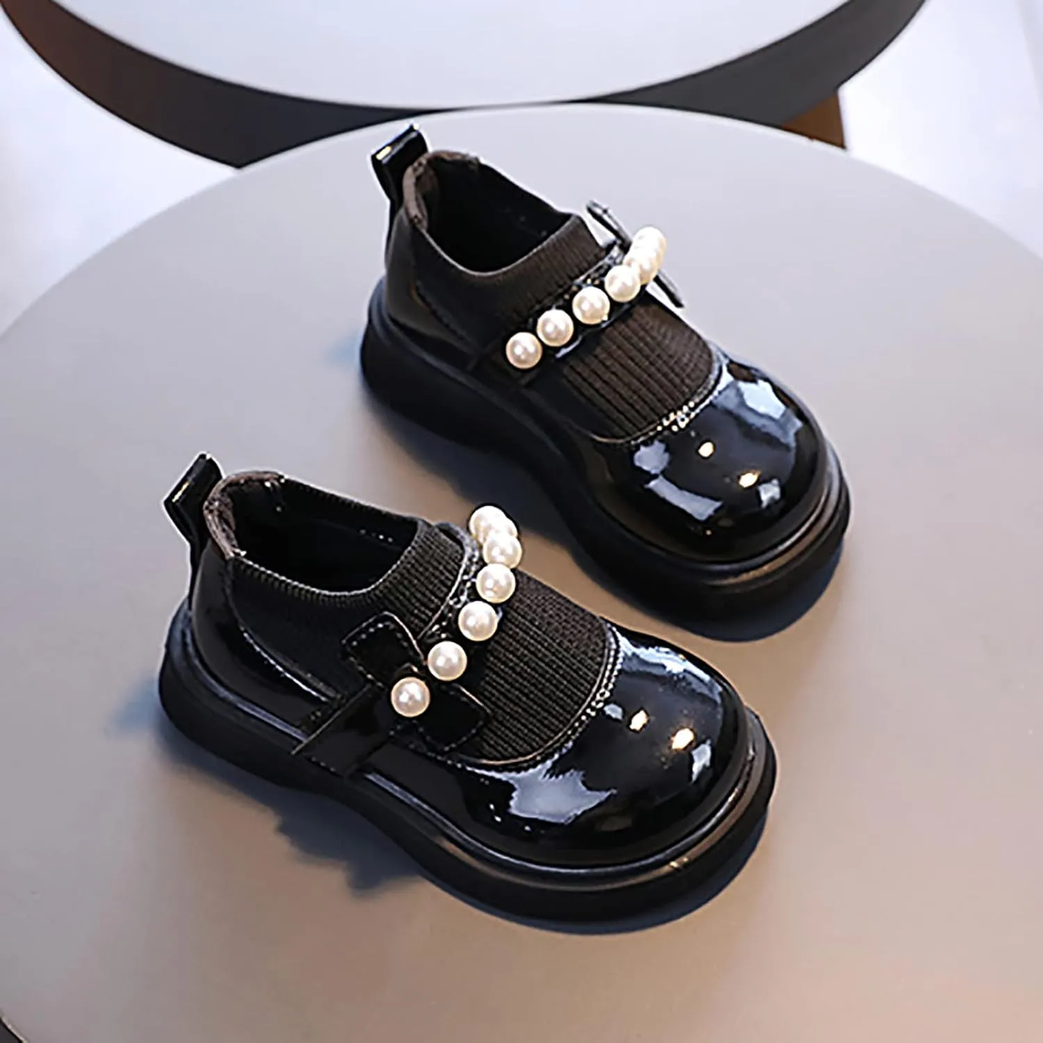 Girls Toddler Little Kid Big Kid Dress Flat Ballerina Shoe Leather Shoes Comfort Dress Shoes Single Booths for Kids
