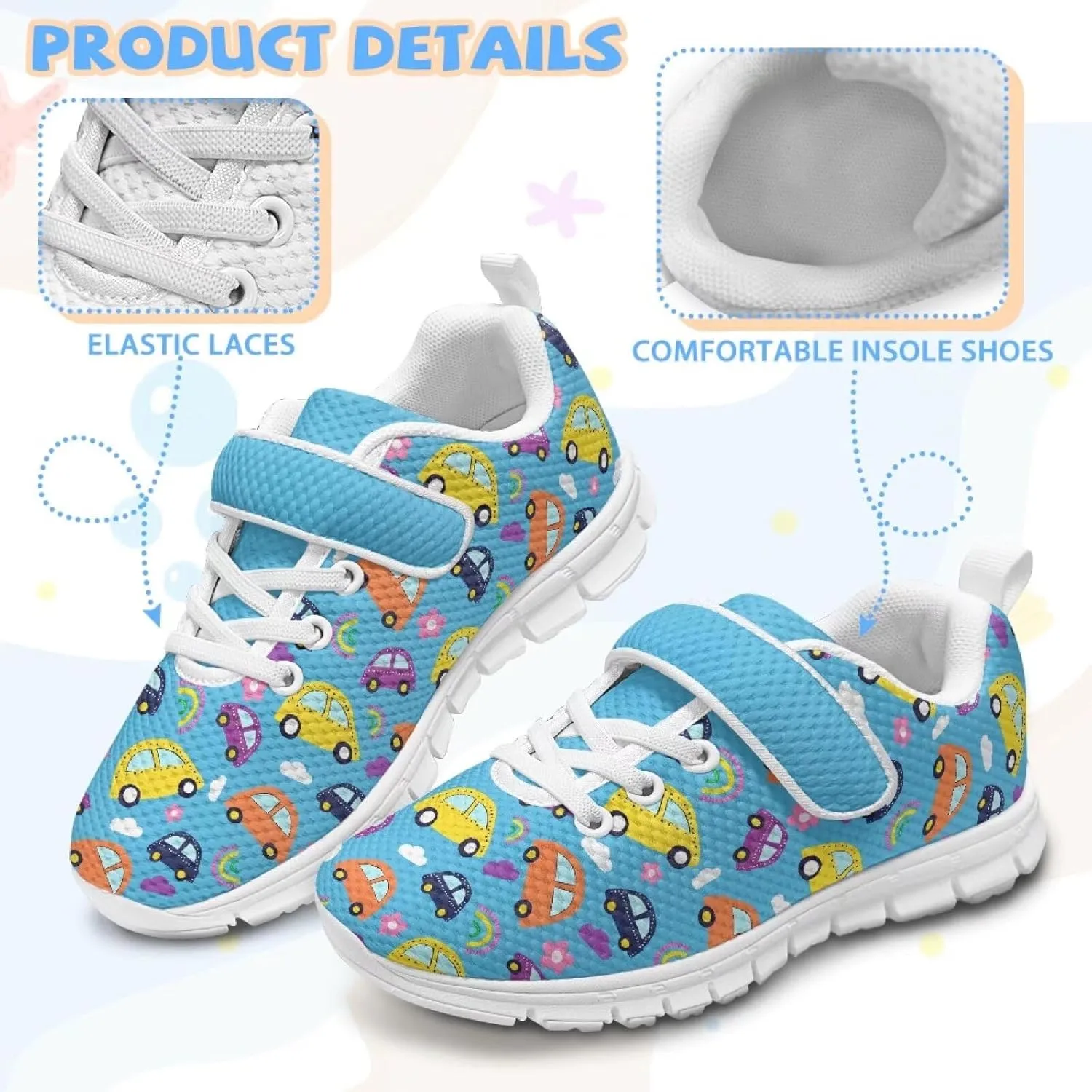 Kids Slip on Walking Shoes Athletic Sneakers for Girls Boys