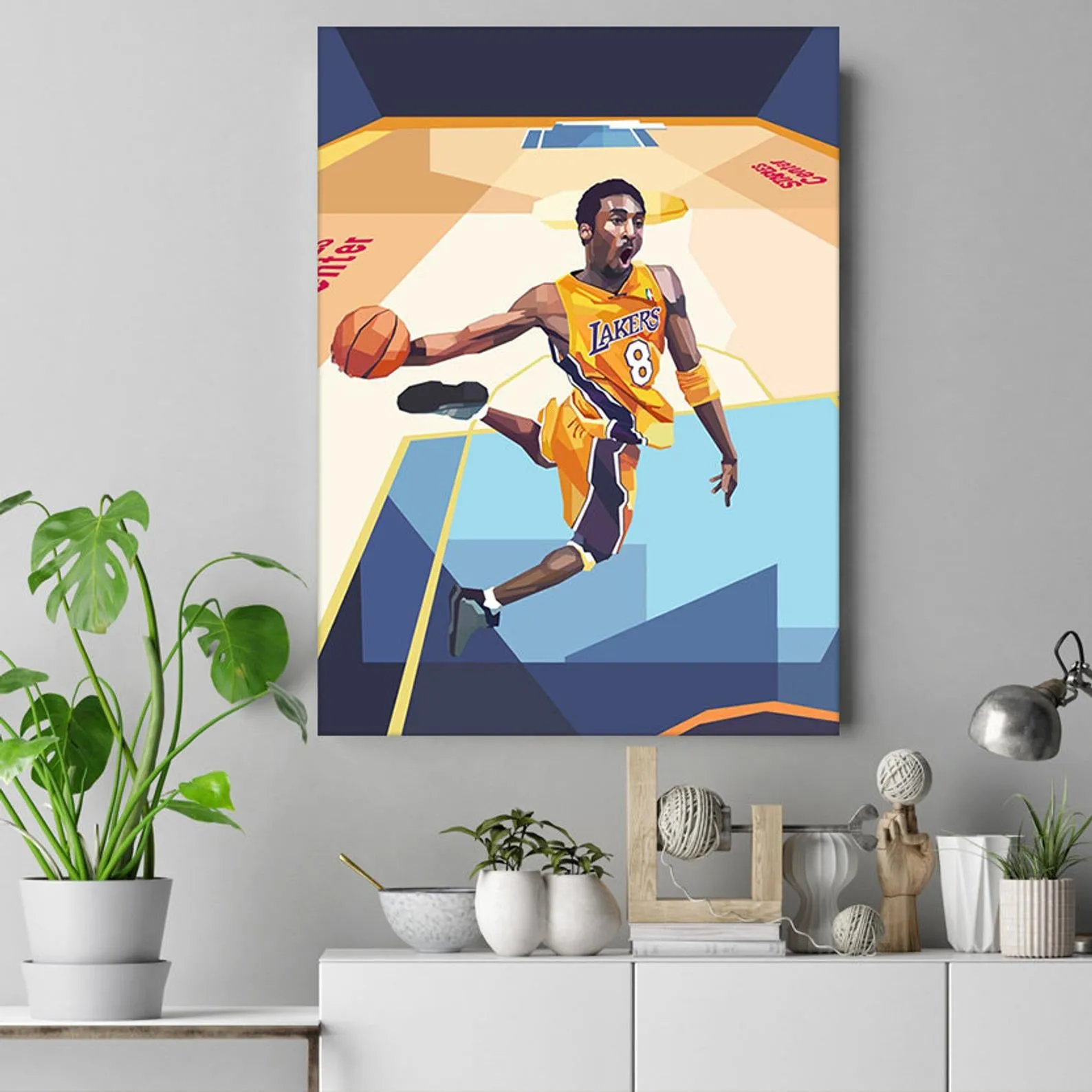 Kobe Bryant Poster, Sports Print, Basketball Player Art, Custom Sport Canvas, Custom Poster, Home Decor, Wall Hangings, LA Lakers