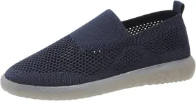 Ladies Fashion Solid Color Mesh Breathable Comfortable Flat Casual Shoes Women's Casual Work Shoes Size6.5