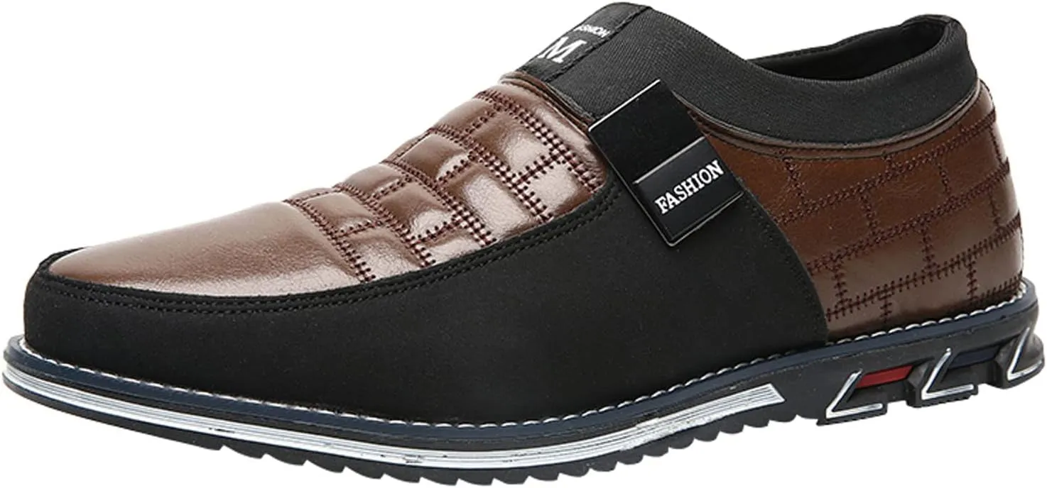 Meidiastra Men Casual Shoes Fashion Walking Shoes Loafers Casual Business Leather Shoes Flat Driving Shoes Dress Sneakers for Male