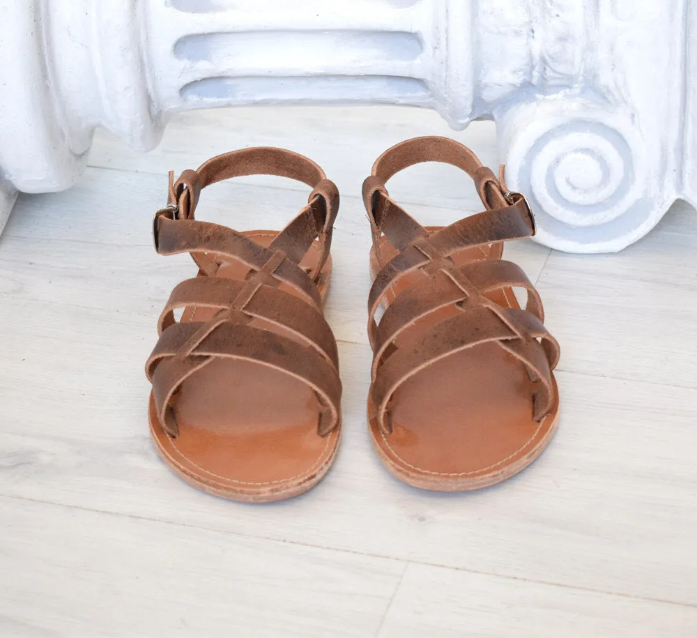 Men sandals, Spartan sandals,  handmade sandals, men sandals, High Quality Genuine Leather sandals, Brown sandals LEROS