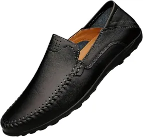 Mens Dress Shoes Cowhide Men's Business Casual Leather Shoes Comfortable dad Shoes Large Size Casual Shoes(Redbrown,43)