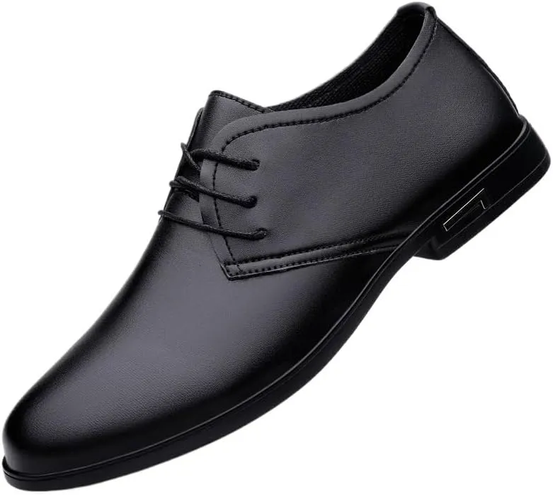 Men's Dress Shoes Men Patent Leather Formal Business Oxford Shoes Genuine Leather Pointed Toe Low Loafers Shoes for Men