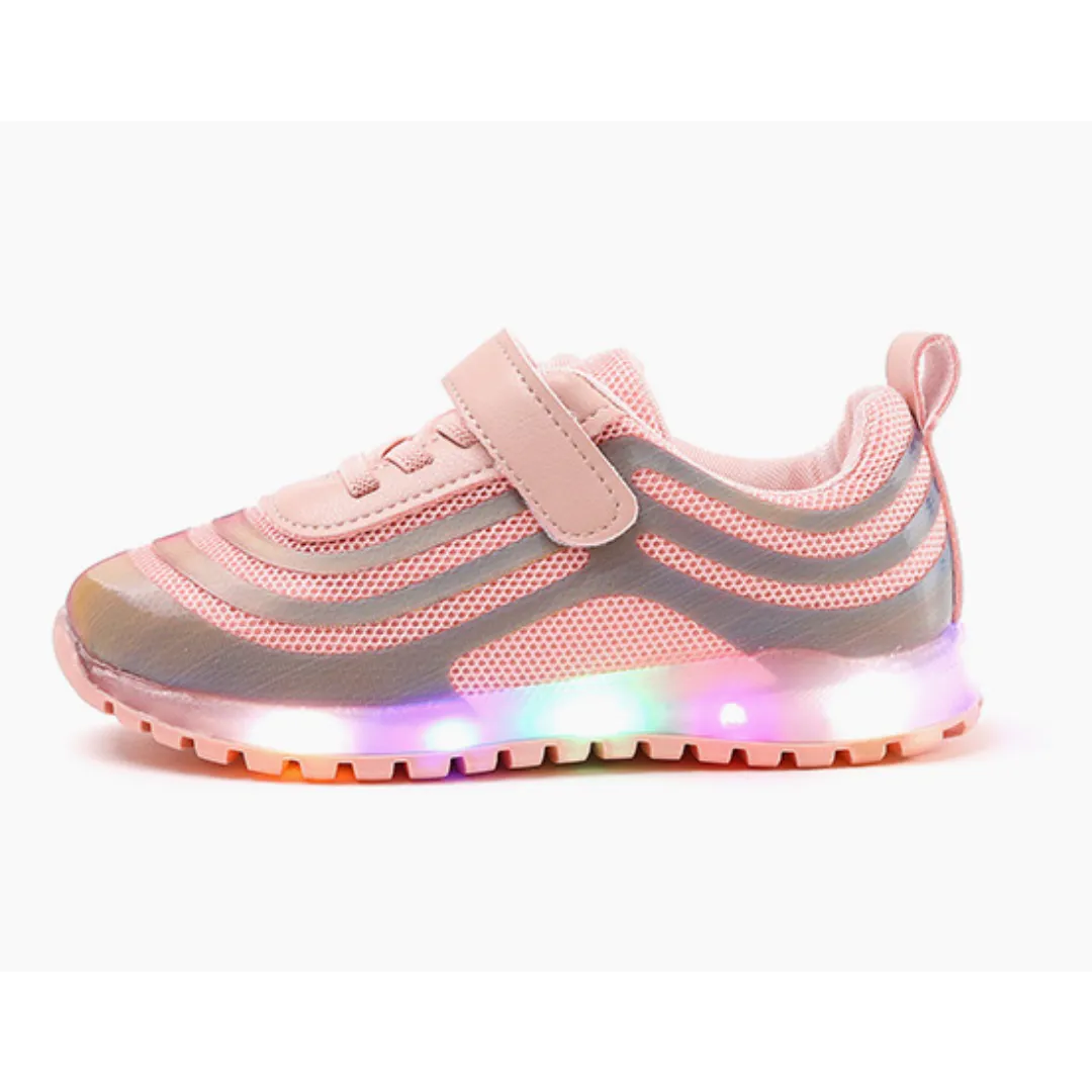Ozkiz Pink "Hologram" LED Sneakers (Size 140-180)