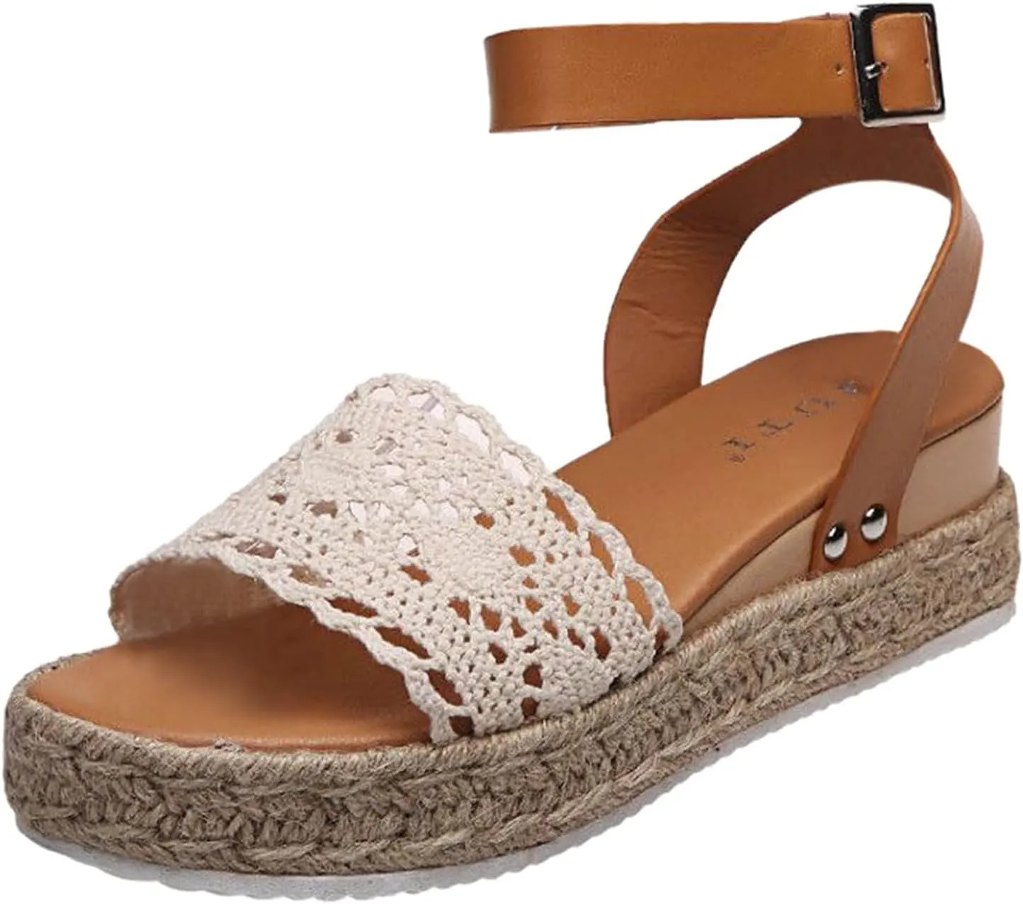 peqiut Orthopedic Wedge Sandals for Women Summer Women's Platform Wedges Heels Sandals Wedge Espadrilles Ankle Strap Sandals