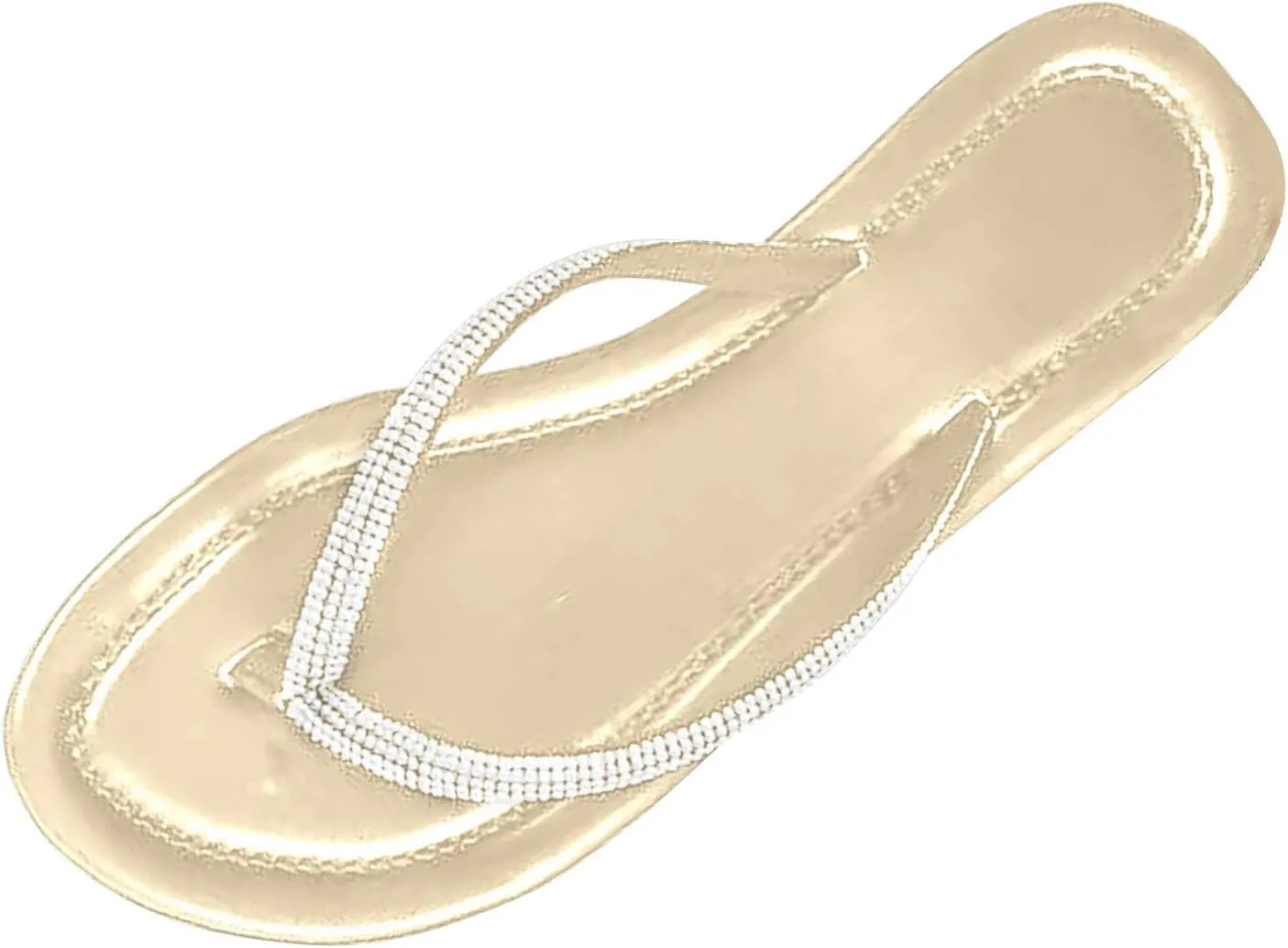 Summer Sandals Flat Flip Flops Women's Flat Toe Separator Glitter Rhinestones Sandals Pool Sea Beach Outdoor Summer Shoes Closed Toe Slides for Women