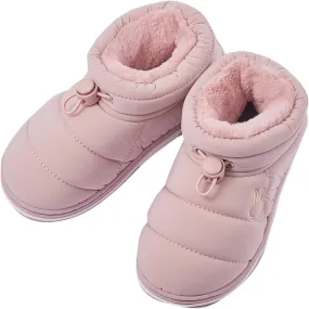 Toddler Baby Boys Girls Warm House Boots Kids Slippers Fuzzy  Lined Comfy Flat Bottom Indoor Toddler Dress Boots