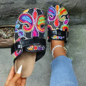 Women's Belt Buckle Platform Slide Sandals 16354066C