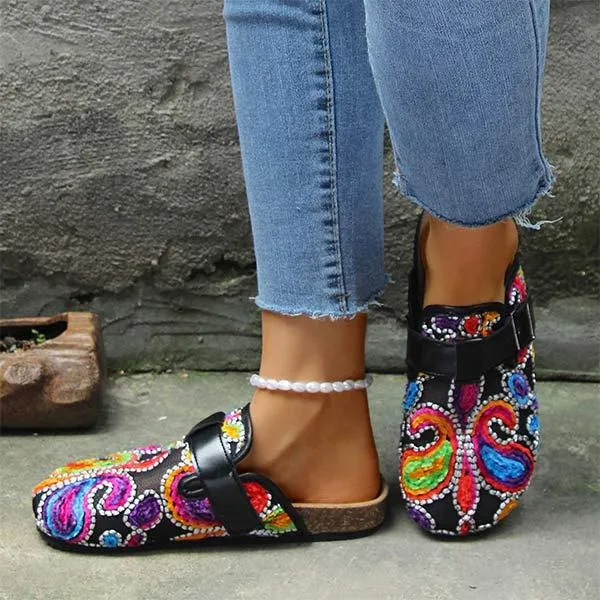 Women's Belt Buckle Platform Slide Sandals 16354066C