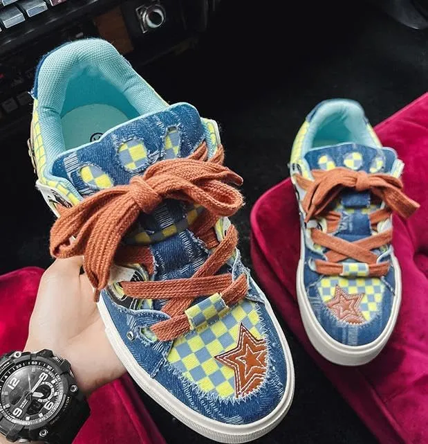 Women's Fashion Sneakers Casual Shoes Low Top Lace Up Sneakers Skate Tennis Shoes Comfortable Casual Walking Shoes