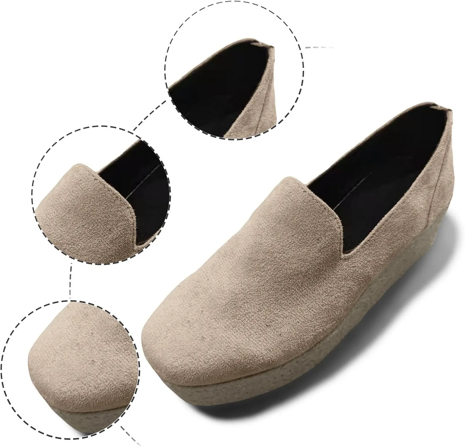 Womens Slip On Shoes Casual Platform Women's Running Shoes Fashion Sneakers Casual Loafers Mid Heels Walking Shoes