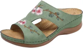 Womens Slippers Comfortable Casual Dressy Wedge Sandals Open Toe Slip On Slingback Summer Walking Shoes for Women Oceanside Beach Walking Shoes for Summer Outdoor