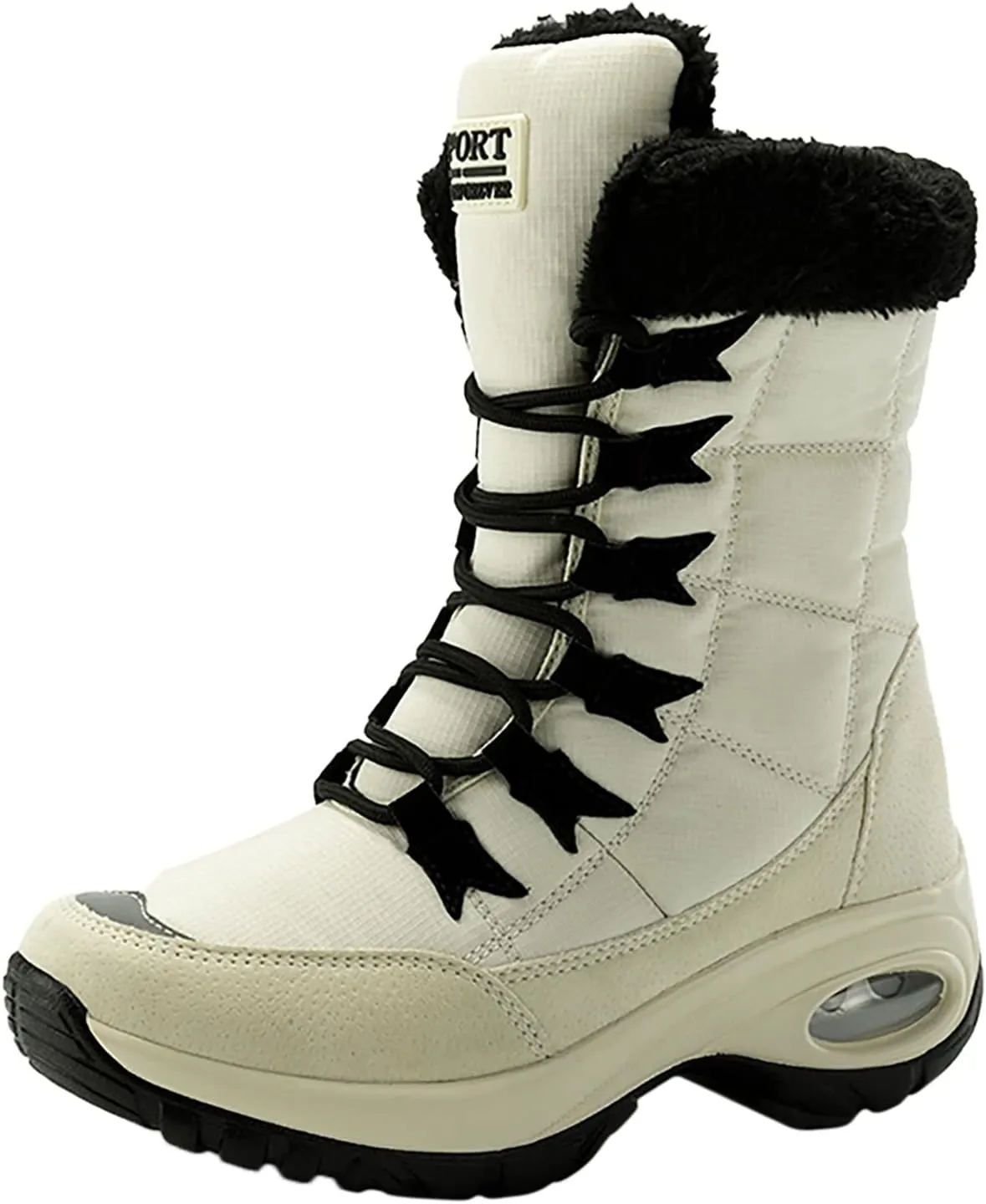 Women's Snow Boots Waterproof Winter Long Boots for Women Waterproof Snow Ankle Snow Boots Women Winter Platform Snow Boots for Snowshoeing Botas Invierno Para Mujer Pie Ancho