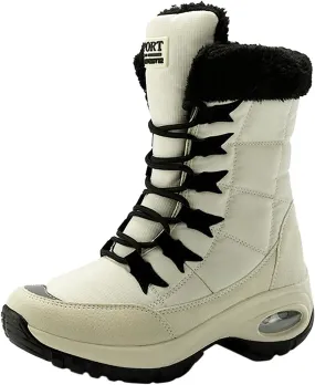 Women's Snow Boots Waterproof Winter Long Boots for Women Waterproof Snow Ankle Snow Boots Women Winter Platform Snow Boots for Snowshoeing Botas Invierno Para Mujer Pie Ancho